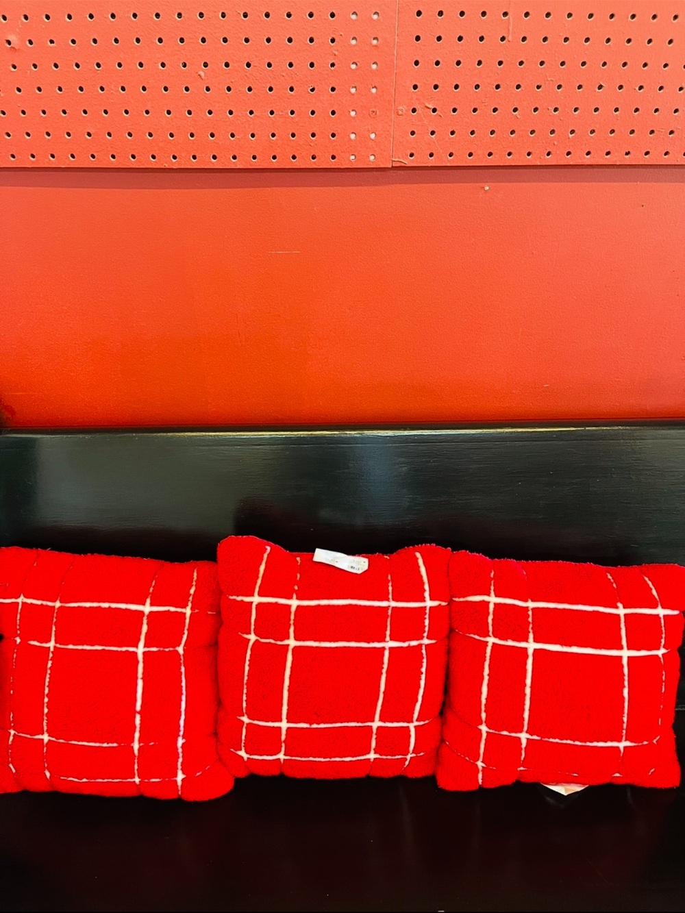 Target Wondershop Red Plaid Holiday Throw Pillow Set of 3